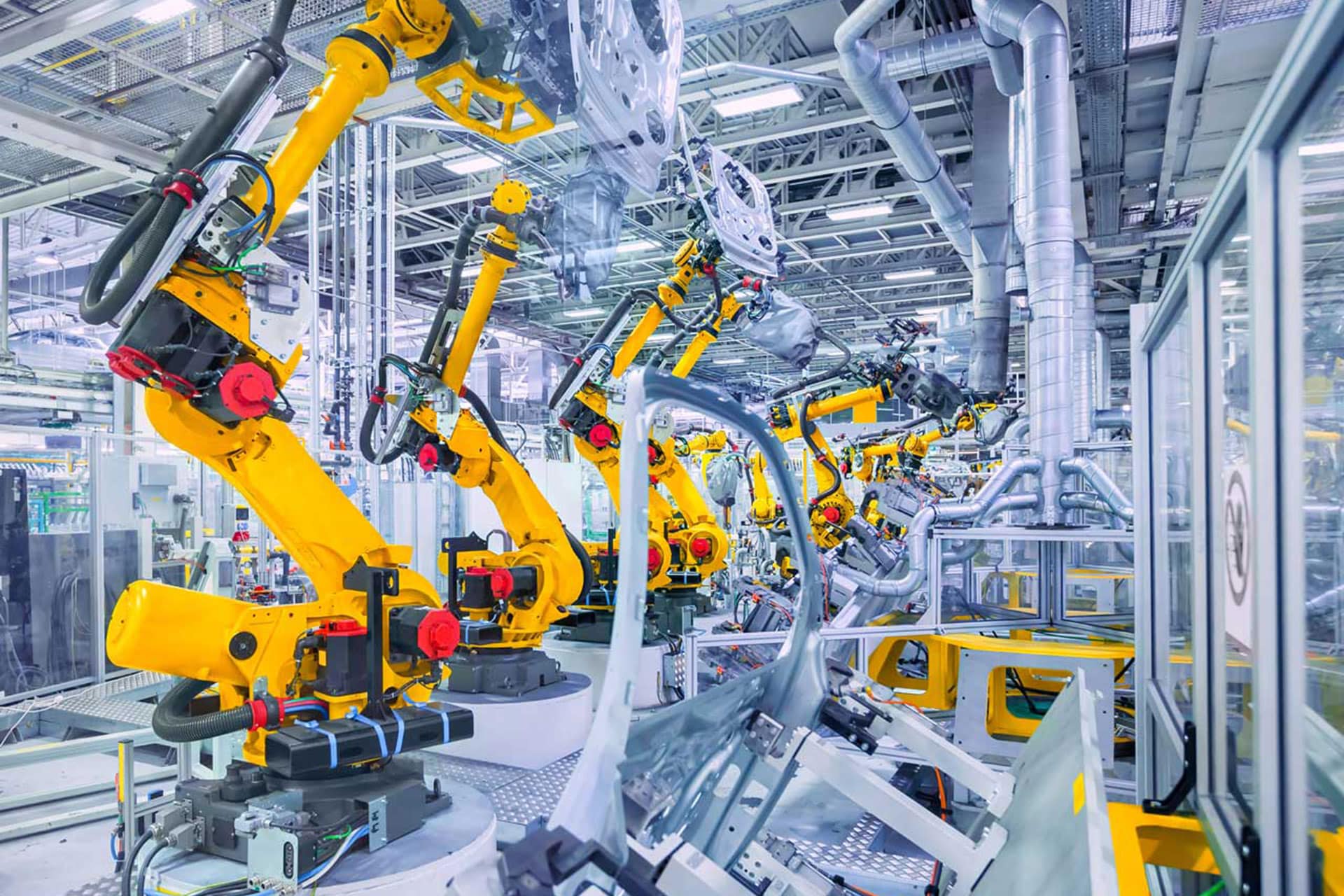 robots in a car plant
